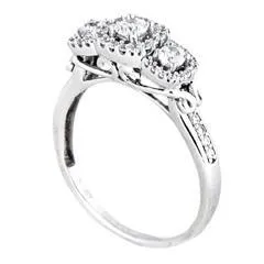 EternalDia 1/2Carat T.W. Diamond 10kt White Gold Three stone Ring