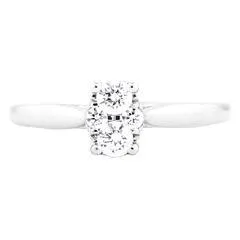 EternalDia 1/3 Carat T.W. Diamond 10kt White Gold Infini Oval Ring