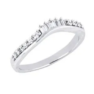 EternalDia 1/3 Carat T.W. Diamond 14kt White Gold Contour band