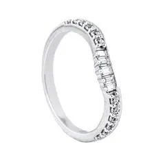EternalDia 1/3 Carat T.W. Diamond 14kt White Gold Contour band