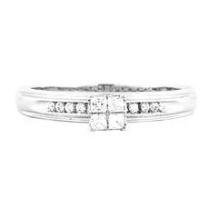 EternalDia 1/4 Carat T.W. Diamond 10kt White Gold Bridal Set