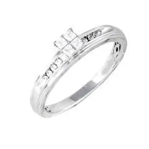 EternalDia 1/4 Carat T.W. Diamond 10kt White Gold Bridal Set