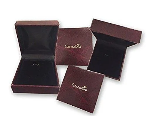 EternalDia 3/8 Ct.tw. Diamond Halo Twisted Engagement Bridal Ring Set in 14K White Gold (HI/I2)