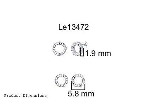 EternalDia IGI Certified Open Circle Round Natural Diamond Stud Earrings in 10Kt Rose Gold (0.1 Cttw)