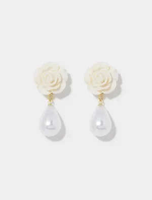 Fellie Flower Pearl Earrings