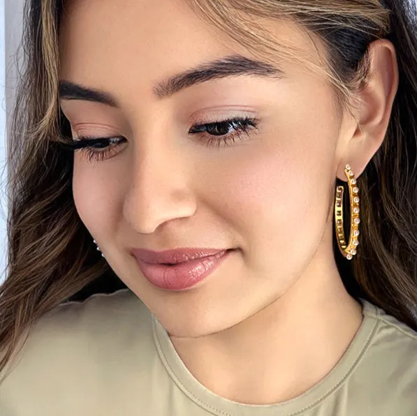 ferris wheel pearl hoops