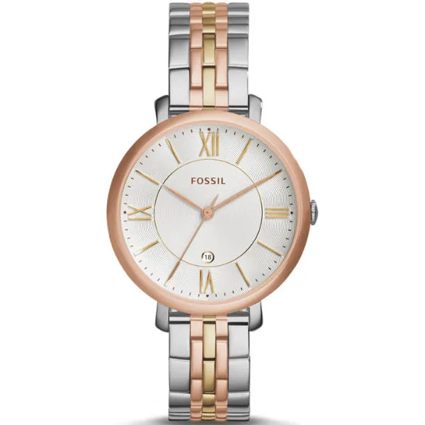 Fossil Jacqueline Two-tone Stainless Steel Silver Dial Quartz Watch for Ladies - ES3844