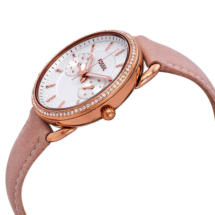 Fossil Tailor Quartz Crystal Silver Dial Ladies Watch ES4393