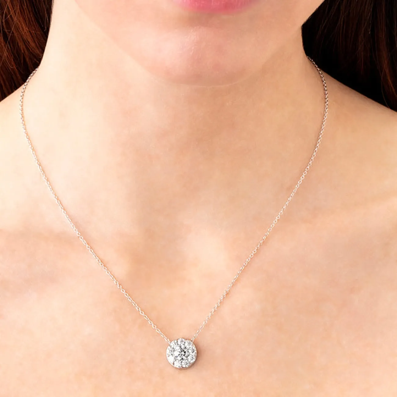 Fulfillment 18K White Gold 2.0 ct Diamond Pendant Necklace