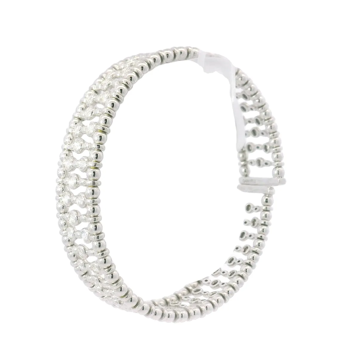 Garavelli 18k White Gold and Diamond Cuff