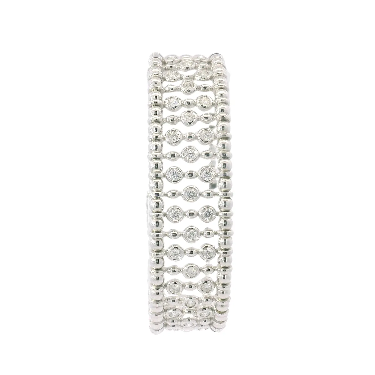 Garavelli 18k White Gold and Diamond Cuff