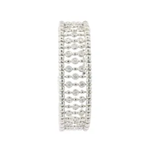 Garavelli 18k White Gold and Diamond Cuff