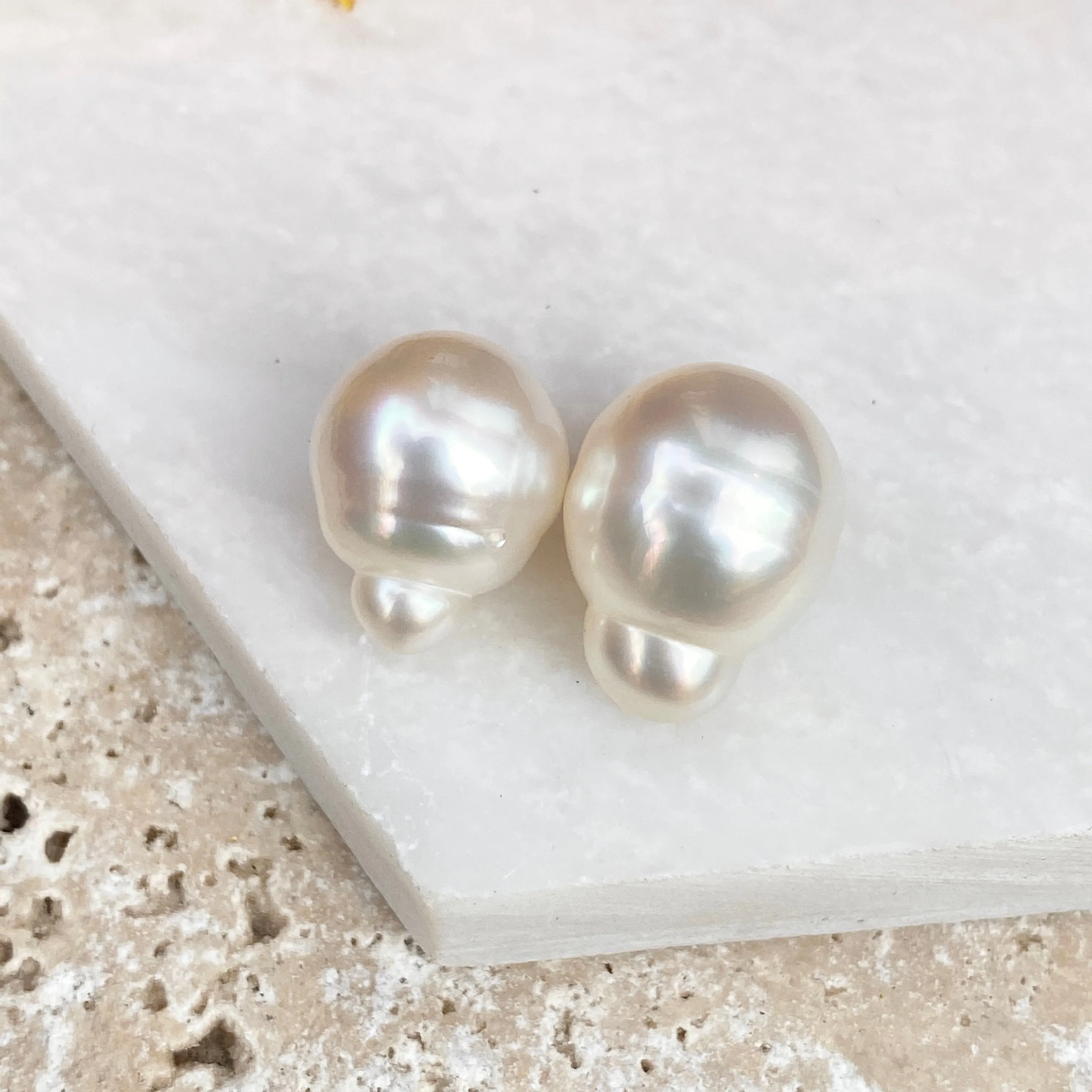 Genuine Paspaley South Sea Loose Pearl Pair "Fine" Quality 12mm #3
