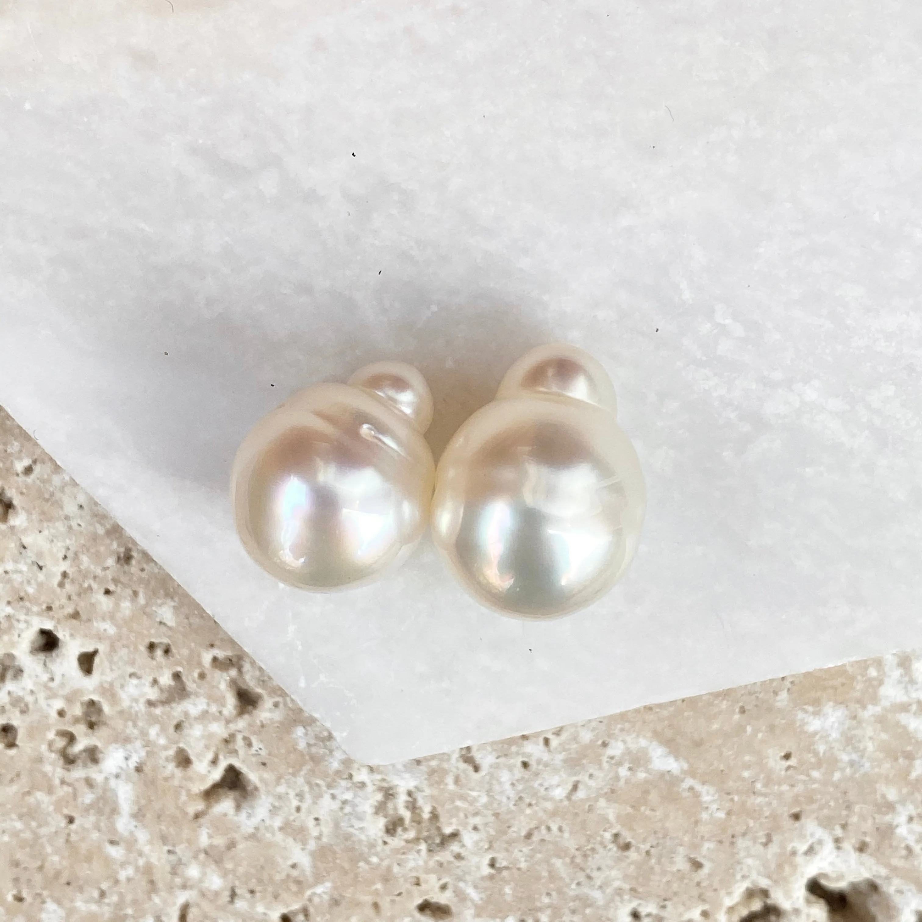 Genuine Paspaley South Sea Loose Pearl Pair "Fine" Quality 12mm #3