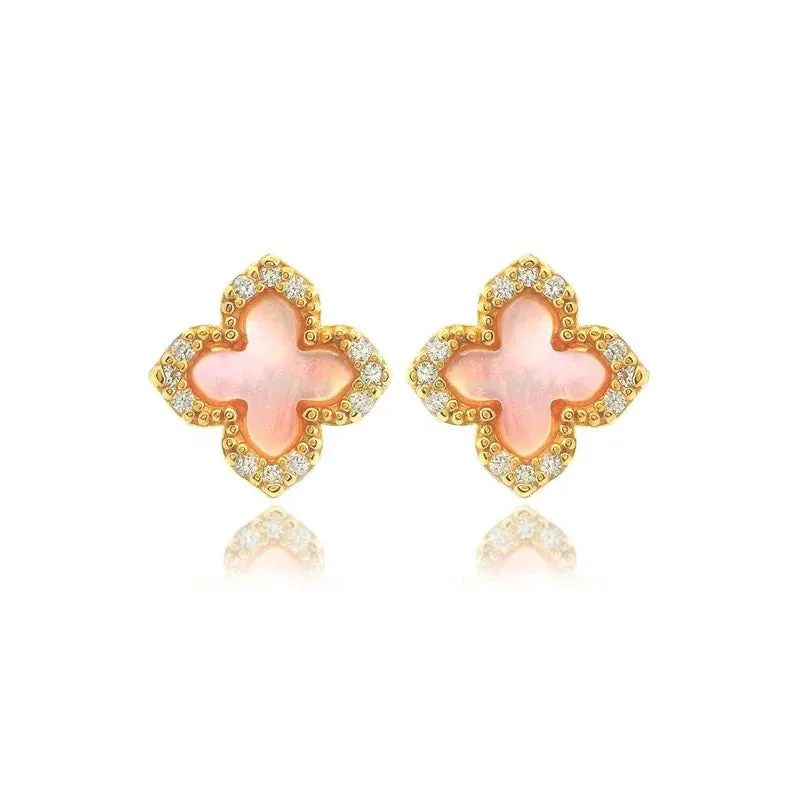 Georgini Sydney Soiree Fairwater Mother of Pearl Sud Earrings - Gold