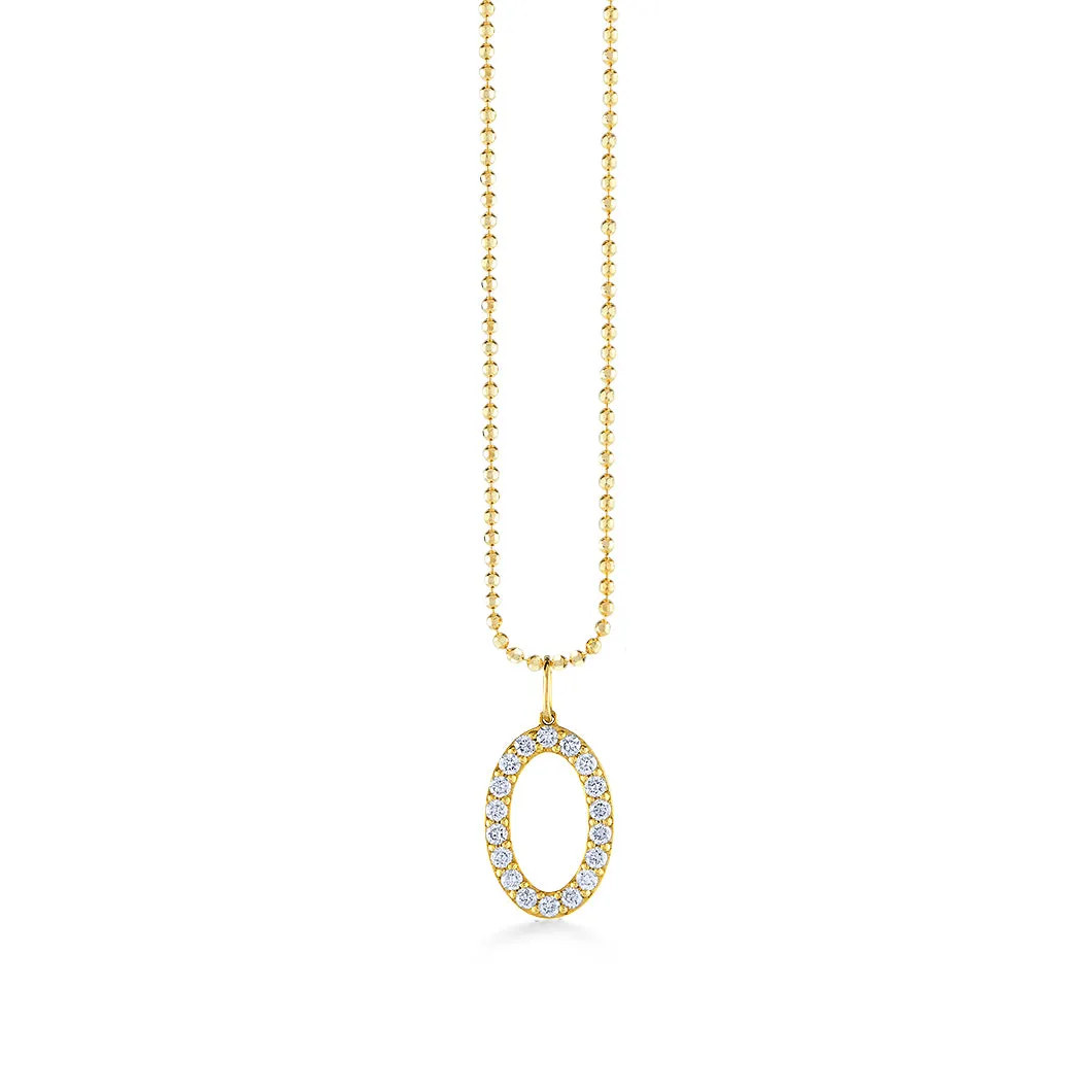 Gold & Diamond Large Number Charm