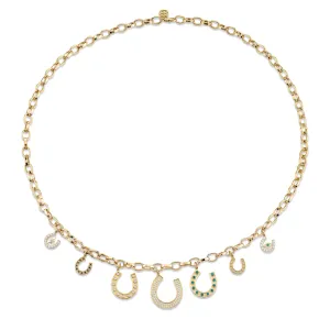 Gold & Diamond Multi-Horseshoe Necklace