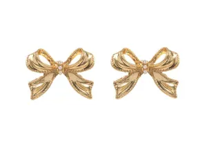 GOLD BOW EARRINGS