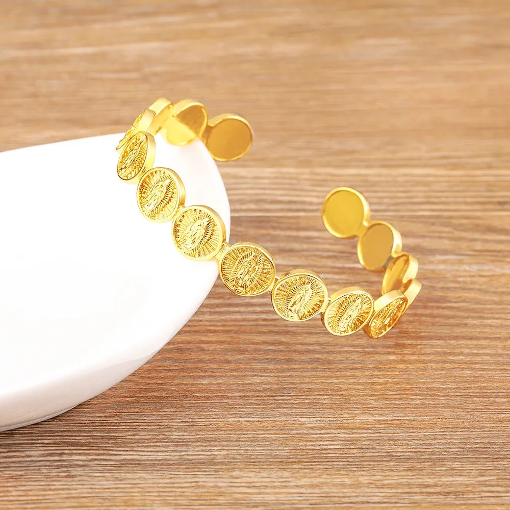 Gold-Plated Stainless Steel Bracelet for Women
