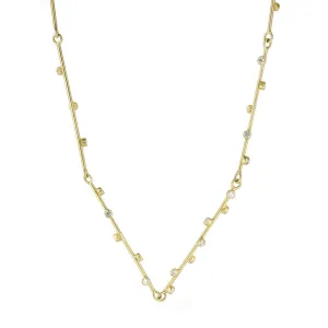 Gold "Grand Searchlight" Necklace with Diamond Details