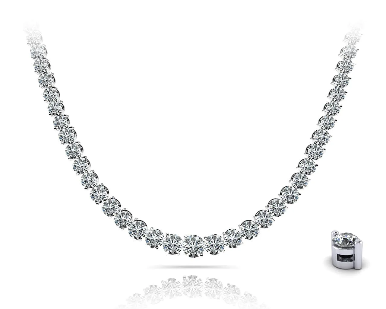 Graduated Lab-Grown Diamond Strand with 11.83 ct.(finished)