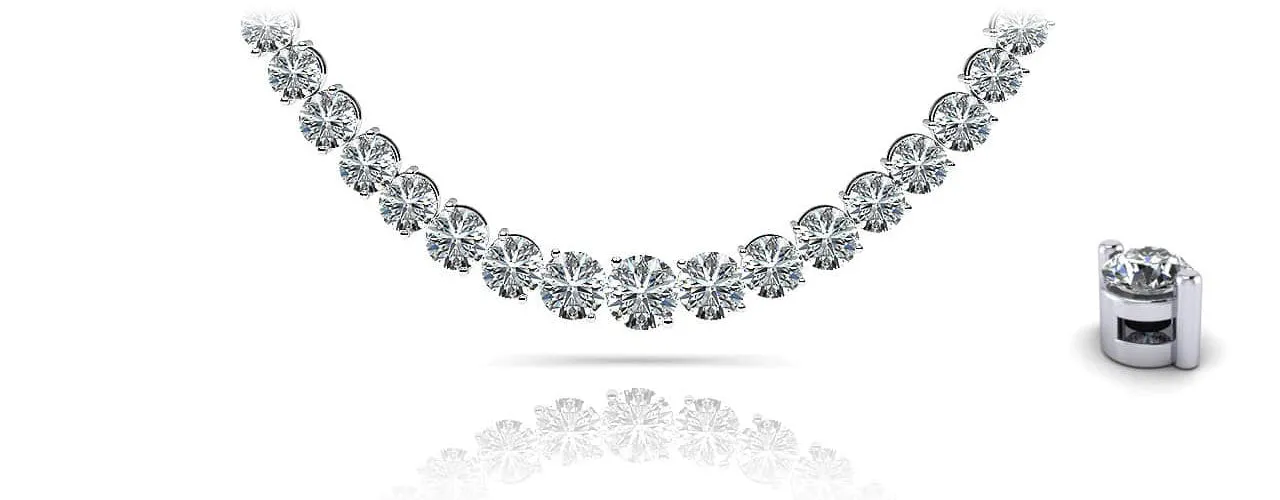 Graduated Lab-Grown Diamond Strand with 11.83 ct.(finished)