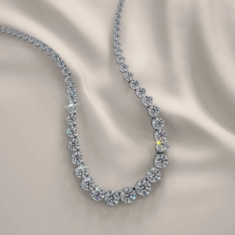 Graduated Red Carpet Diamond Necklace with 12.04 ct.(finished)