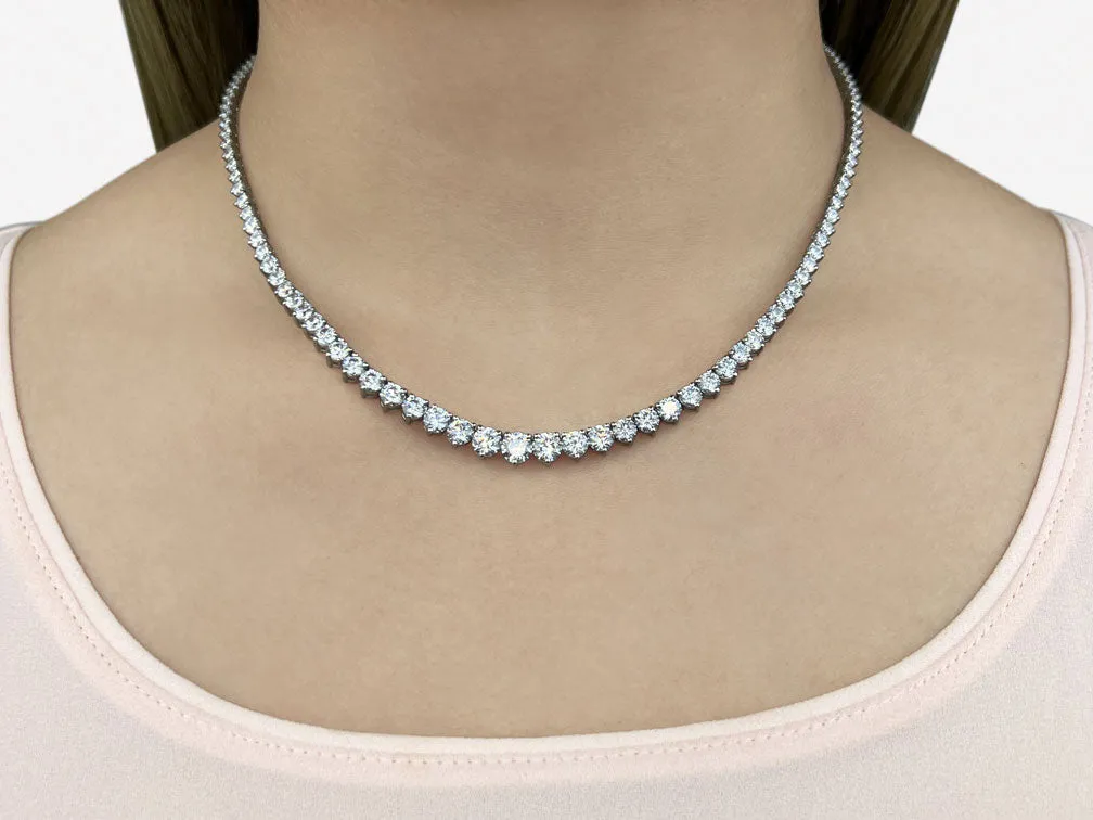 Graduated Red Carpet Diamond Necklace with 12.04 ct.(finished)