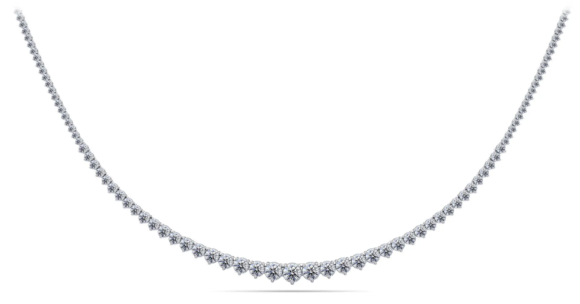 Graduated Red Carpet Diamond Necklace with 12.04 ct.(finished)