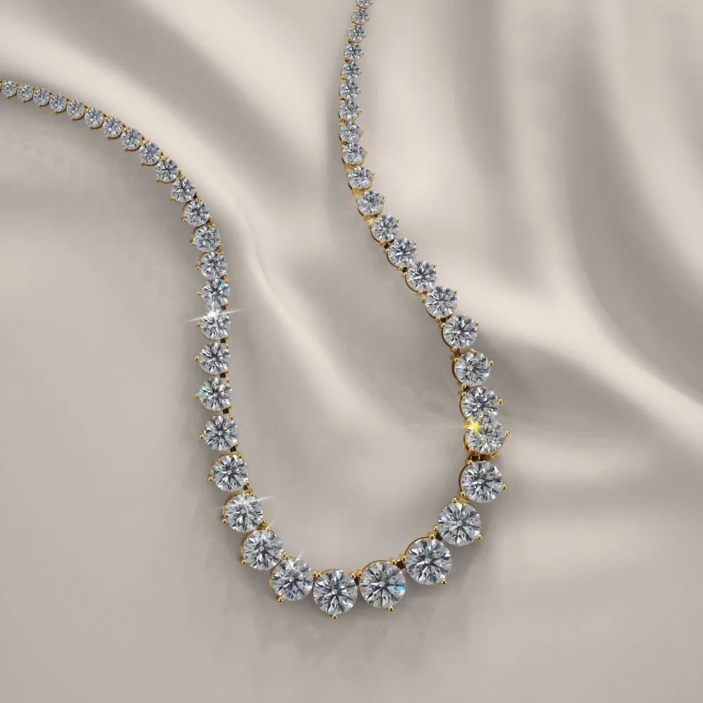 Graduated Red Carpet Diamond Necklace with 12.04 ct.(finished)