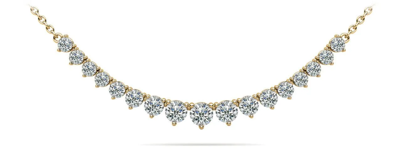 Graduated Red Carpet Diamond Necklace With Diamond Chain  with 2.01 ct.(finished)