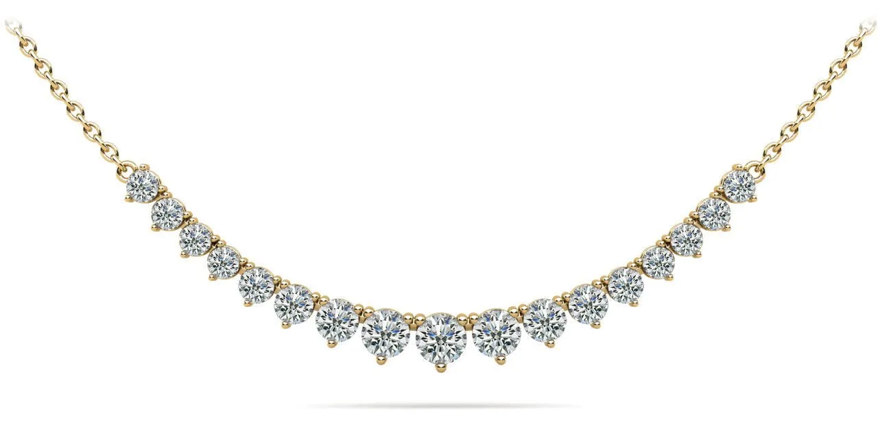 Graduated Red Carpet Diamond Necklace With Diamond Chain  with 2.01 ct.(finished)