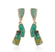 Green Drop Earrings