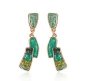 Green Drop Earrings
