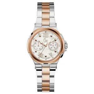 Guess Collection Structura Two-tone Stainless Steel Mother of pearl Dial Quartz Watch for Ladies - Y29002L1