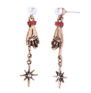 Hand and Star Earrings