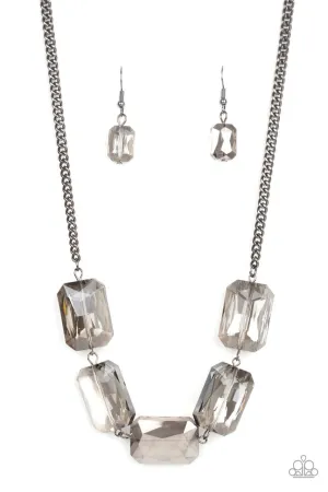 Heard it on the HEIR-Waves Black Paparazzi Necklace