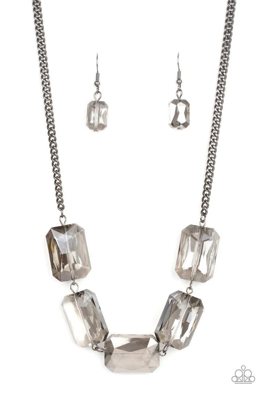 Heard it on the HEIR-Waves Black Paparazzi Necklace