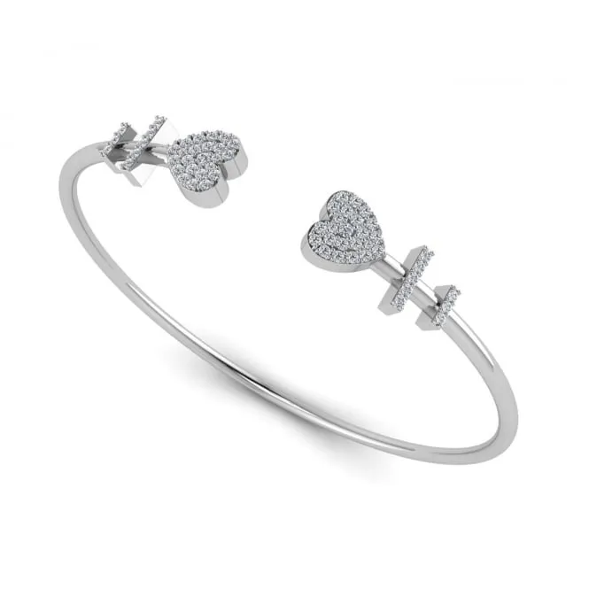Heart And Soul Diamond Bangle