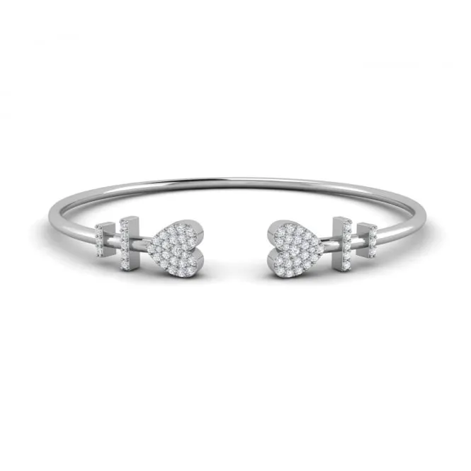 Heart And Soul Diamond Bangle