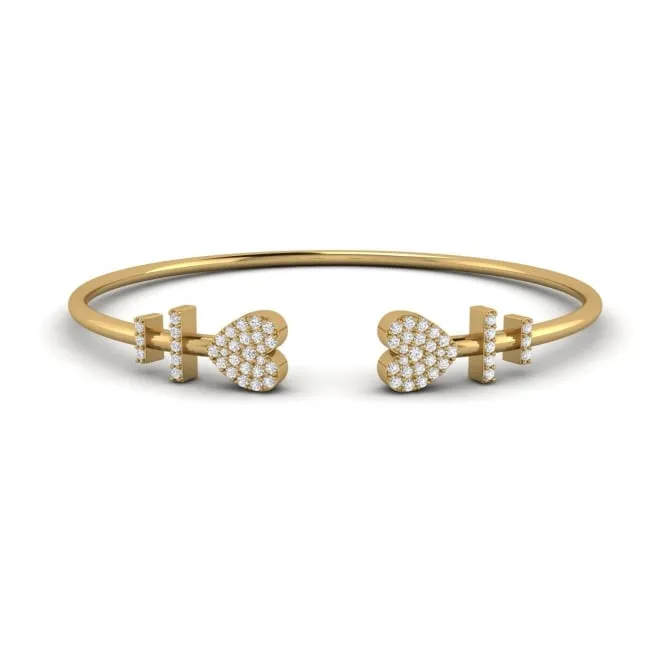 Heart And Soul Diamond Bangle
