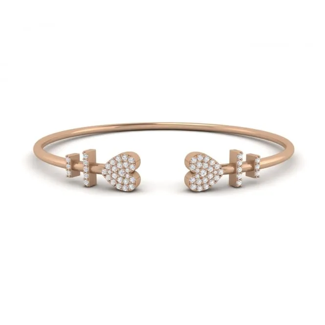 Heart And Soul Diamond Bangle