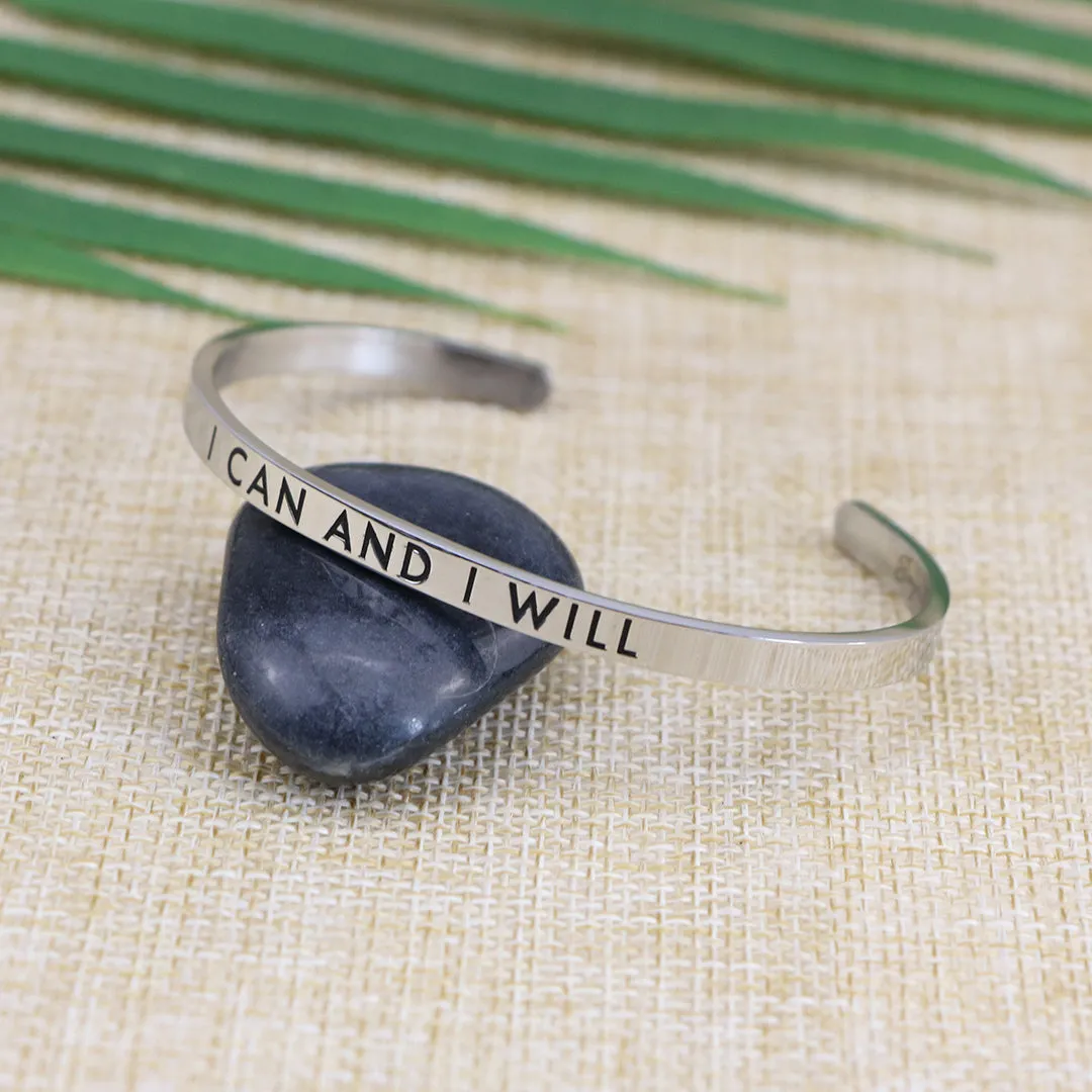 I Can and I Will Mantra Bracelet Best Friend Gift Encouragement Jewelry for Her