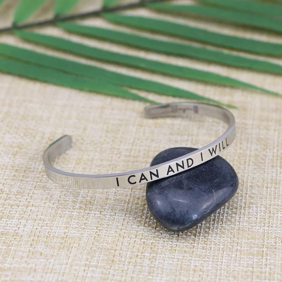 I Can and I Will Mantra Bracelet Best Friend Gift Encouragement Jewelry for Her
