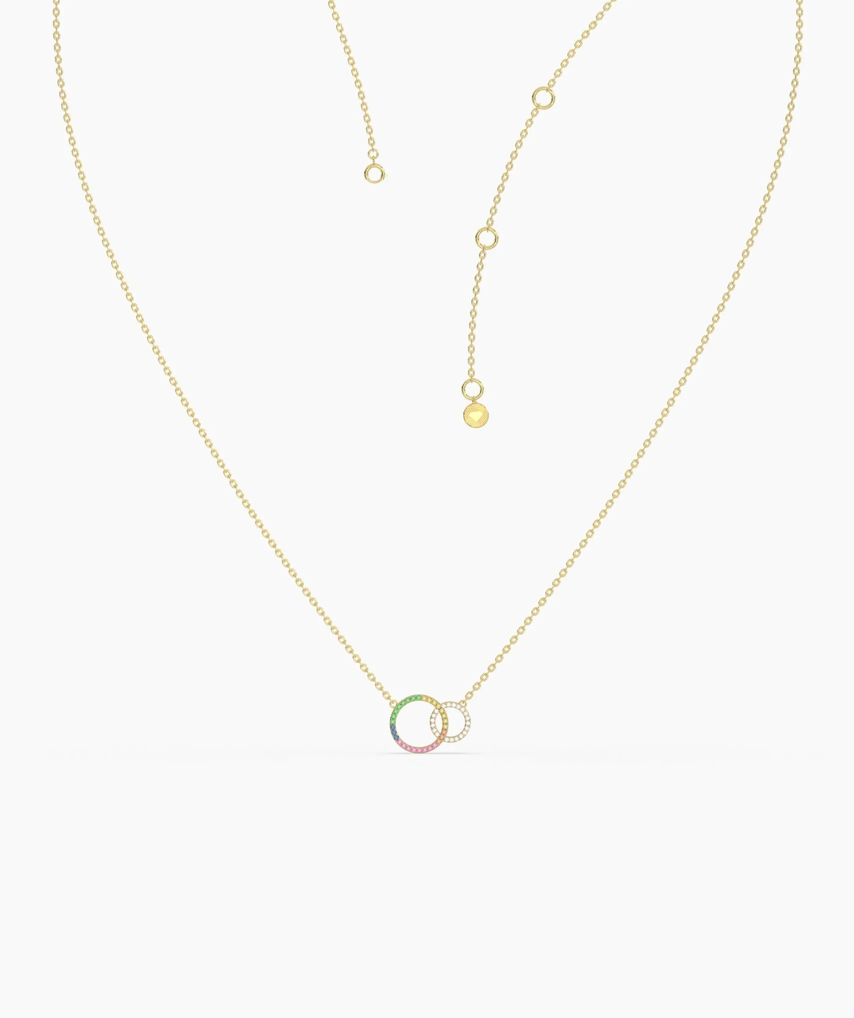 Infinity Rainbow Gold Necklace