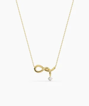 Infinity Symbol Diamond Drop Necklace