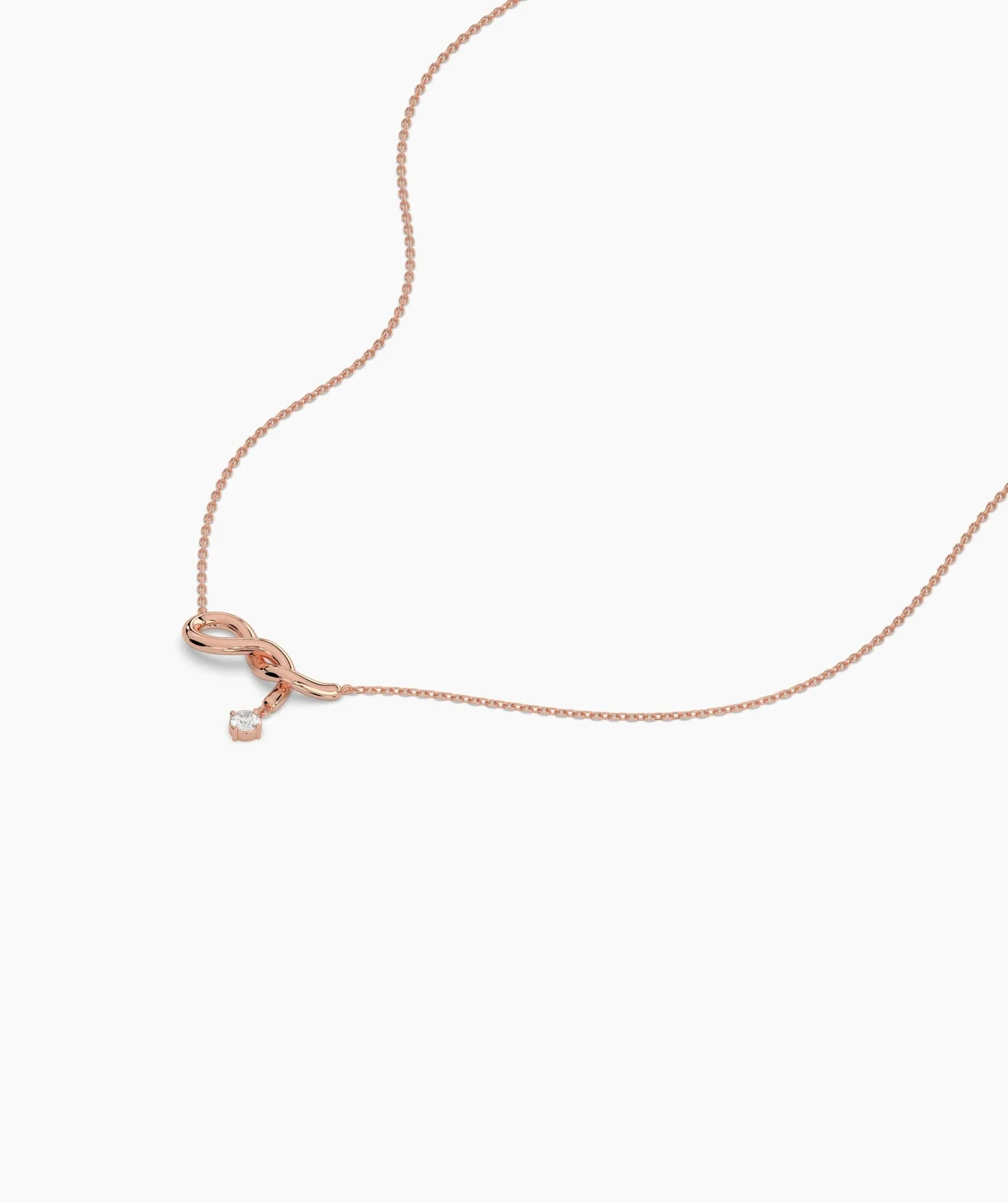 Infinity Symbol Diamond Drop Necklace
