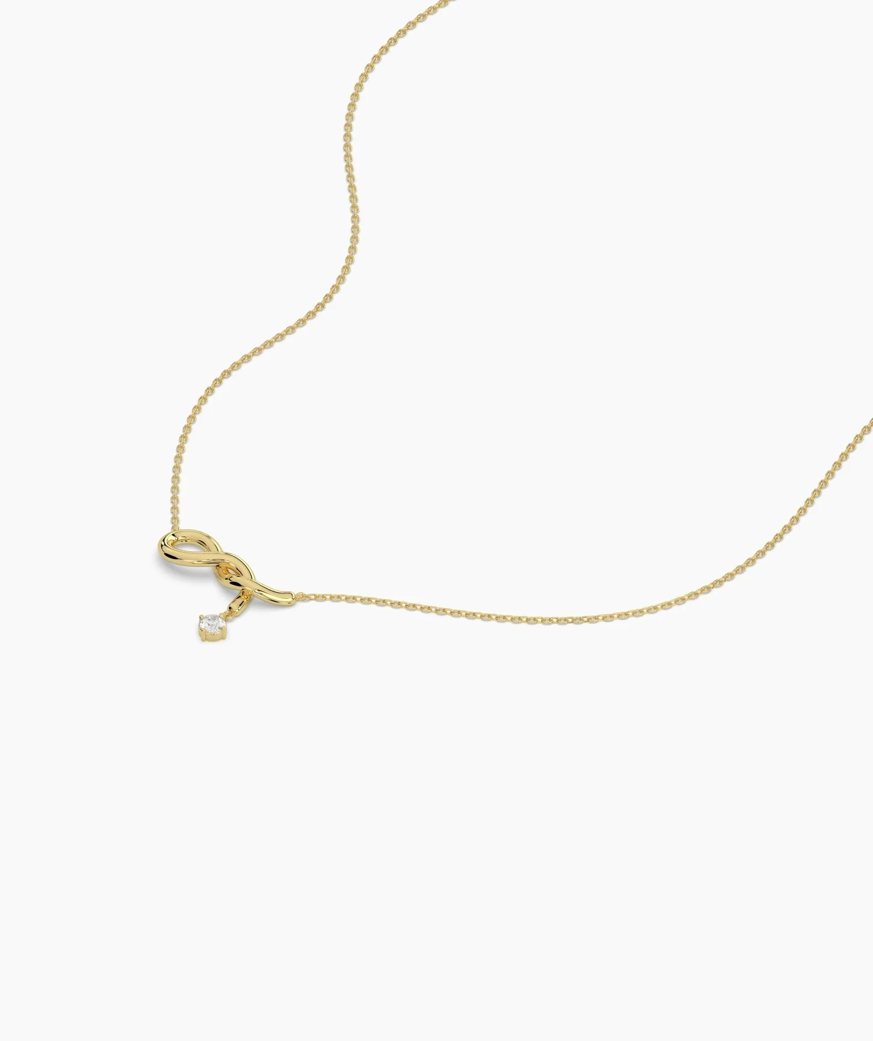 Infinity Symbol Diamond Drop Necklace