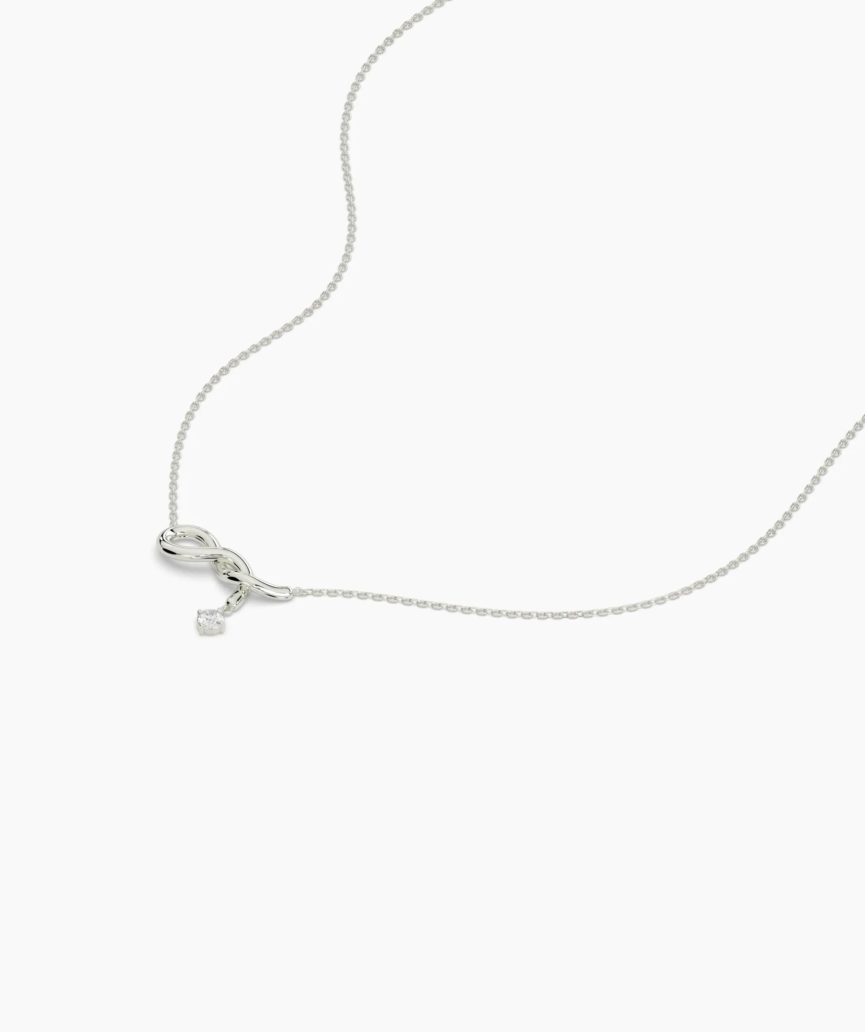 Infinity Symbol Diamond Drop Necklace