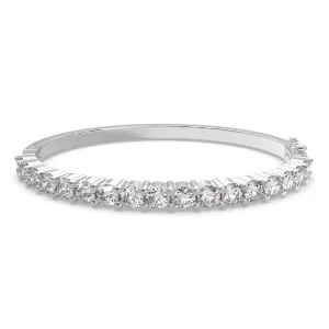 Isotta Round Cut Diamond Bangle Bracelet Shared Prong Hinged (4 ctw)
